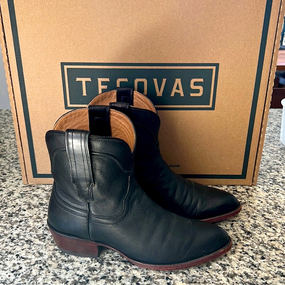 Tecovas Penny cowgirl boot size 7 black leather cowboy boot